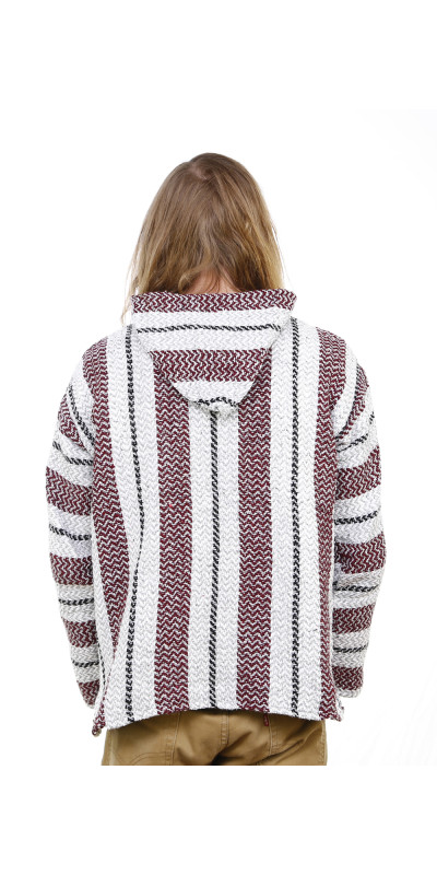 Baja Joe Pull Over Hoodie Burgundy SMALL ONLY