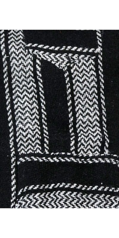 Baja Joe Pull Over Hoodie Black & White