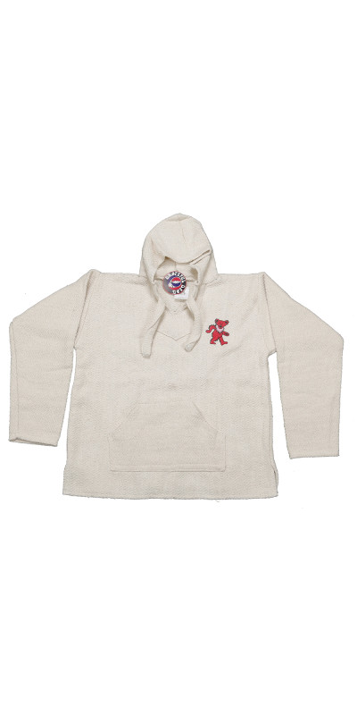 Grateful Dead Baja Pull Over Hoodie Natural Circle Bear