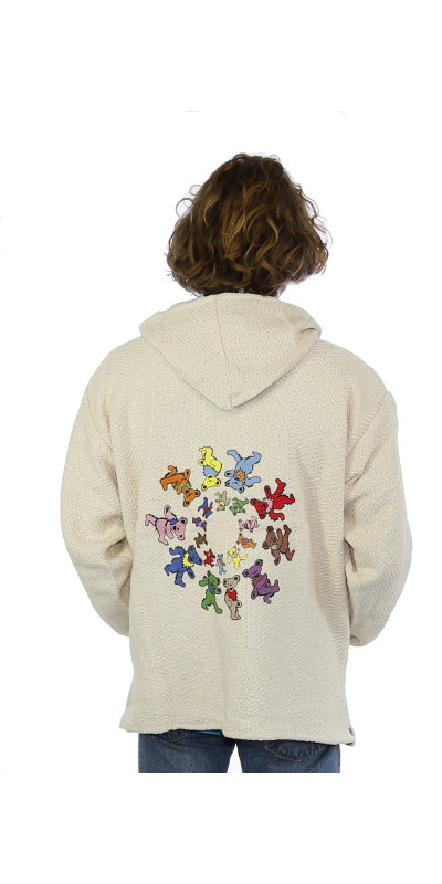 Grateful Dead Baja Pull Over Hoodie Natural Circle Bear