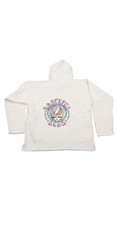Grateful Dead Baja Pull Over Hoodie Natural Tie Dye SYF