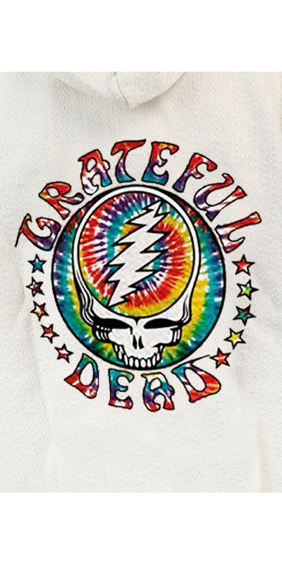 Grateful Dead Baja Pull Over Hoodie Natural Tie Dye SYF