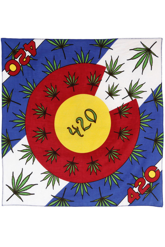 420 Colorado Flag Bandanna 22x22 *CLEARANCE*