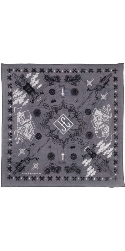 Zest For Life Christian Biker Bandana Grey *CLEARANCE*