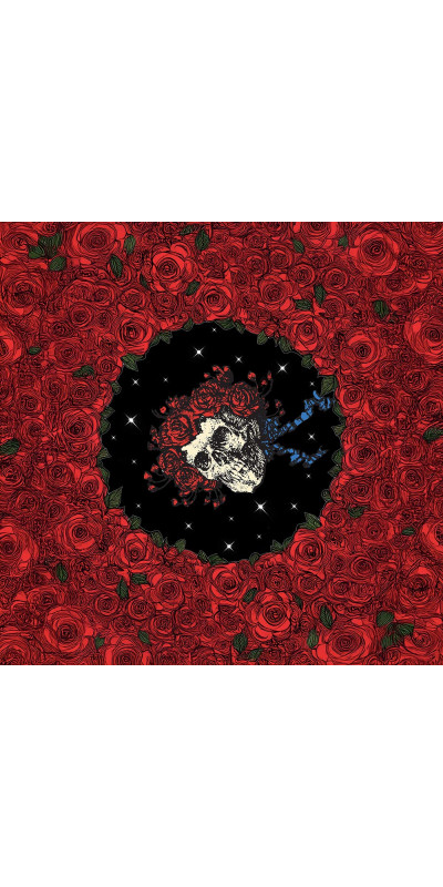 Grateful Dead Bertha Roses Bandana 22x22
