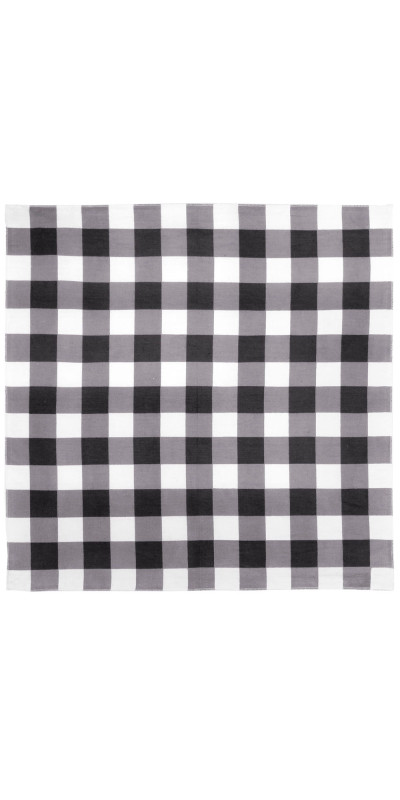 Gingham Bandana Black 22x22 *CLEARANCE*
