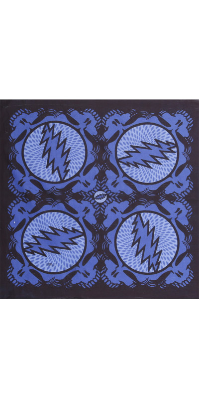 Grateful Dead Spin Your Face SYF Bandana Blue 22x22