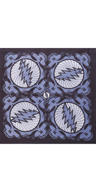 Grateful Dead Spin Your Face  SYF Bandana Slate Grey 22x22