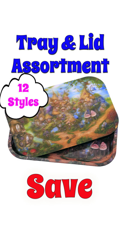 Wholesale Lot of 11 Large Rolling Trays with Magnetic Lids **SALE**