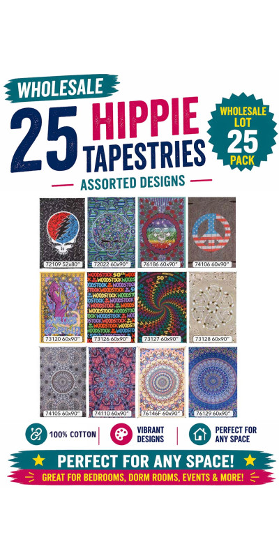 Super Sale - 25 Assorted Hippie Tapestries *SALE*