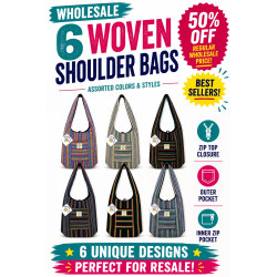 Wholesale Lot of 12 Zip Top Shoulder Bags Assorted **Sale**