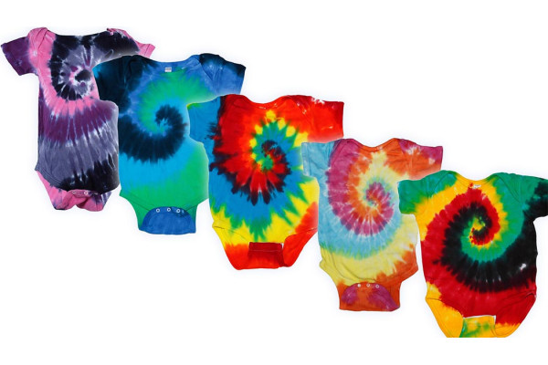 Tie-Dyed Baby Rompers