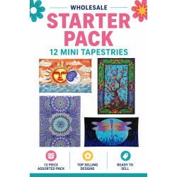 STARTER PACK Wholesale Lot of 12 Top Selling 30x45" Mini Tapestries STARTER PACK Wholesale Lot of 12 Top Selling 30x45" Mini Tapestries