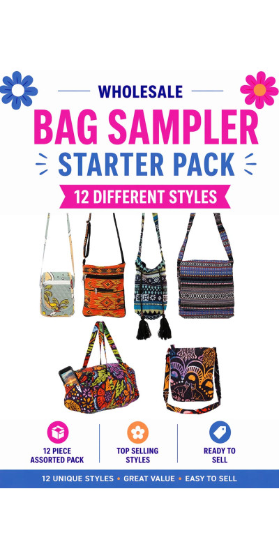 Bag Sampler Wholesale Lot - 12 Different Styles