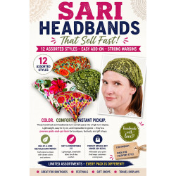 Wholesale Lot of 12 Assorted Sari Headbands