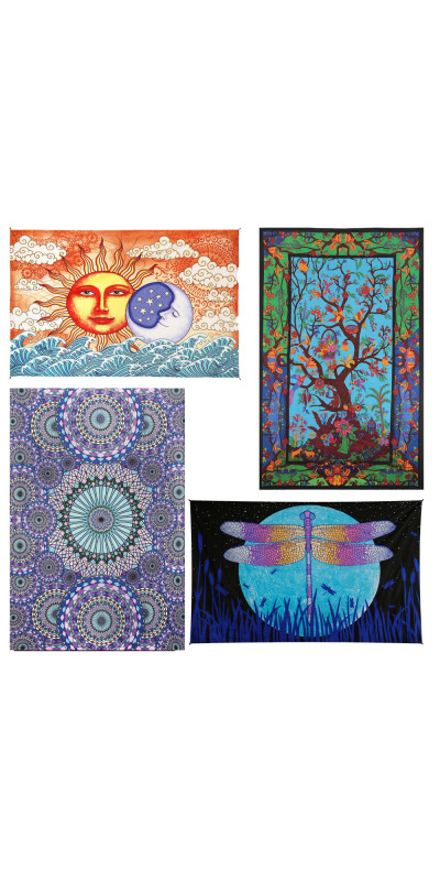 STARTER PACK Wholesale Lot of 12 Top Selling 30x45" Mini Tapestries