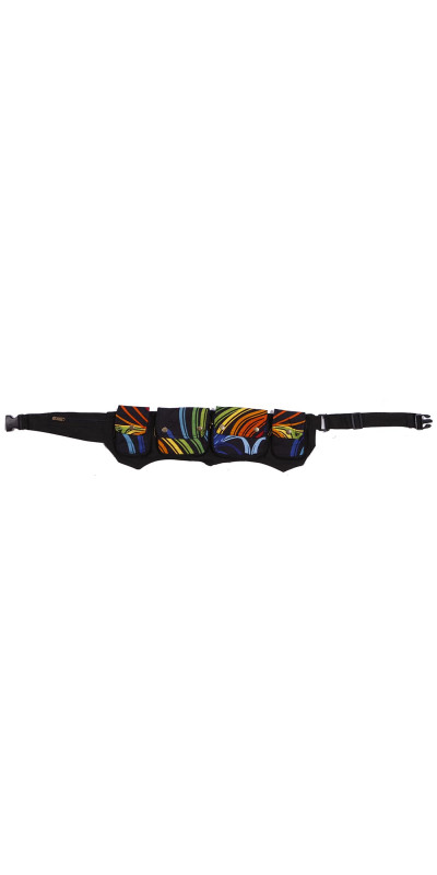 Festival Utility Money Belt Bag Rainbow Ripple