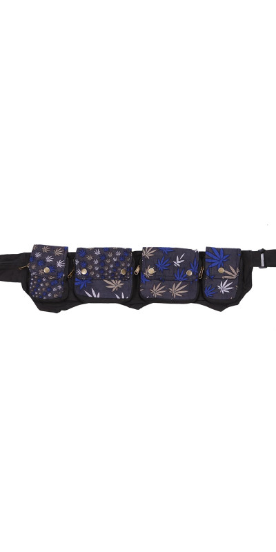 Festival Utility Money Belt Bag Dark Leaf