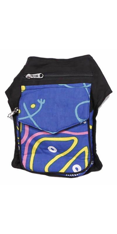Festival Hip Pack Bag Purple Squiggle