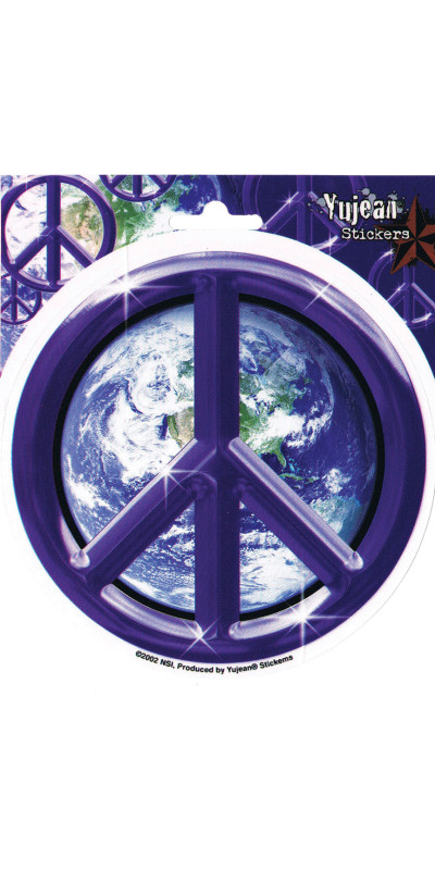 Peace Sign Symbol Earth Sticker Sticker 4.75"