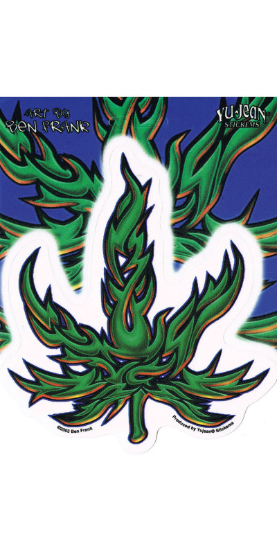 Tribal Leaf Sticker 5.25"