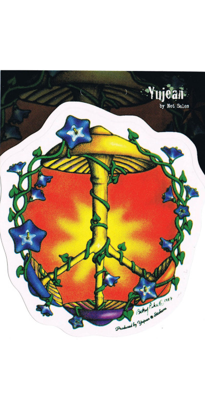 Mushroom Peace Sticker 5"