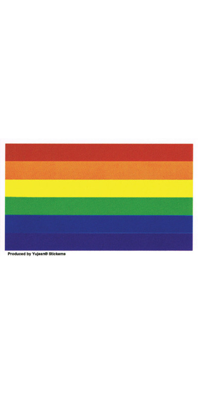 Rectangular Rainbow Sticker  5"
