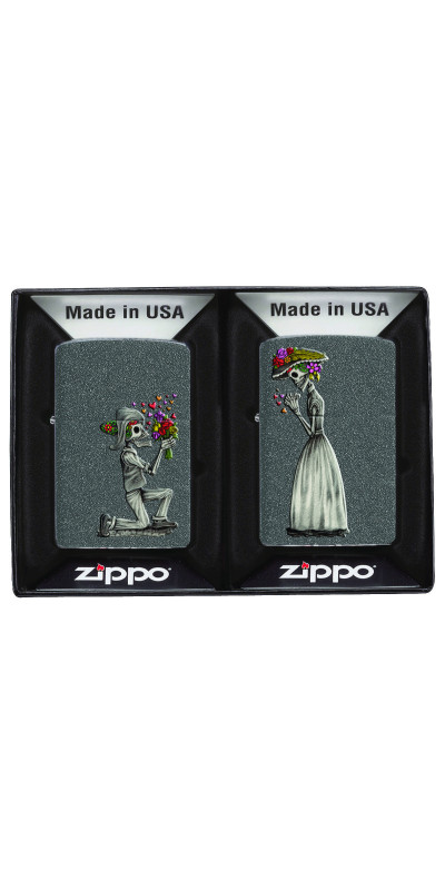 Day Of The Dead Zippo Lighter Set Of Two Lighters