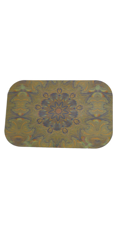 Green Mandala Large  3D Lenticular Magnetic Cover Lid