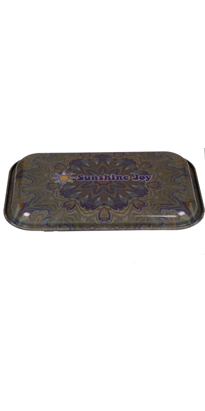 Green Mandala Large Rolling Tray