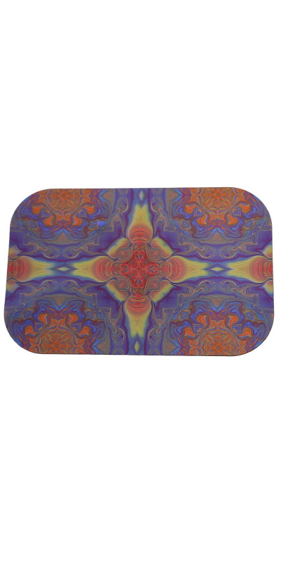 Blue & Red Mandala Large 3D Lenticular Magnetic Cover Lid