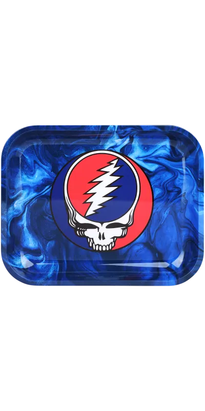 SYF Swirls Grateful Dead Large Metal Rolling Tray 13x11"