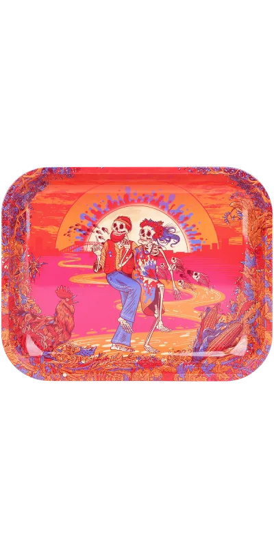Sunset Dance Grateful Dead Large Metal Rolling Tray 13x11"
