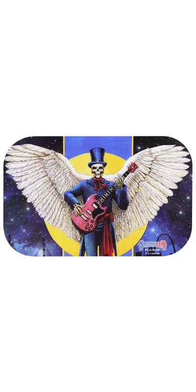 Angel Of Music Grateful Dead Metal Rolling Tray and Lid Combo 11x7"