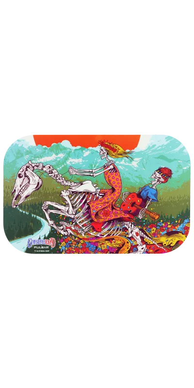 Dead Horse Grateful Dead Metal Rolling Tray and Lid Combo 11x7"