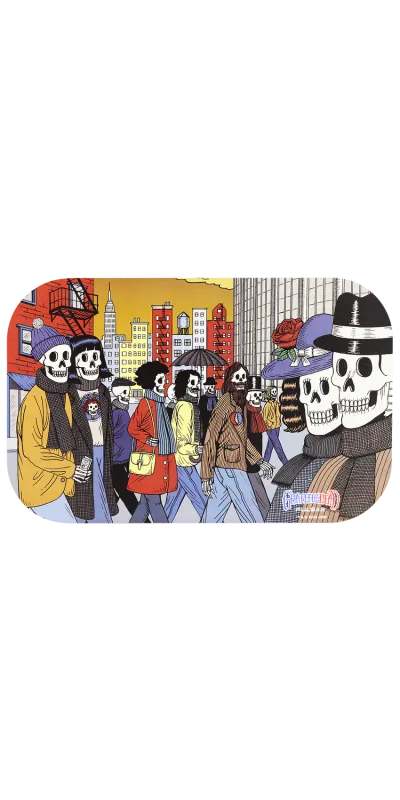 Street People Grateful Dead Metal Rolling Tray and Lid Combo 11x7"