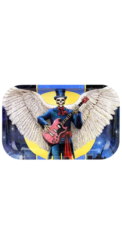 Angel Of Music Grateful Dead Metal Rolling Tray and Lid Combo 11x7"