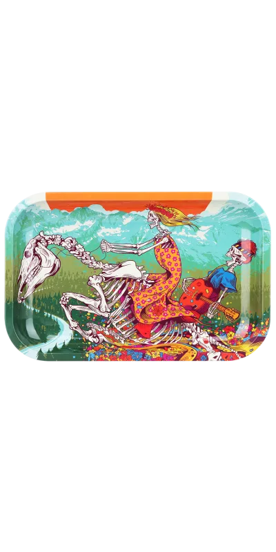 Dead Horse Grateful Dead Metal Rolling Tray and Lid Combo 11x7"