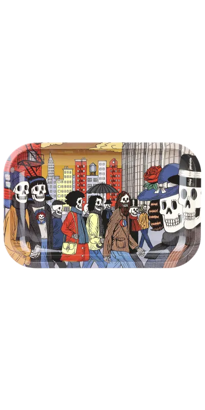 Street People Grateful Dead Metal Rolling Tray and Lid Combo 11x7"