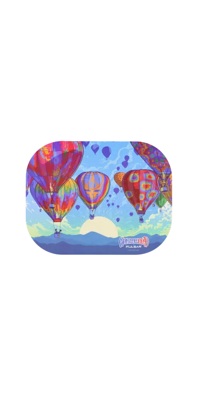 Hot Air Grateful Dead Small Metal Rolling Tray and Lid Combo 7x5.5"