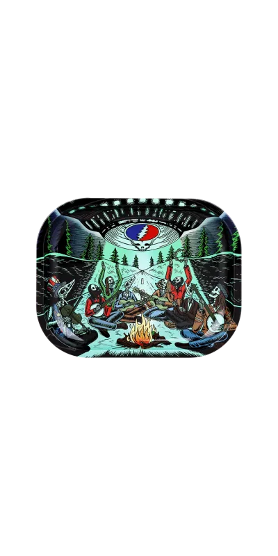 UFO Jam Grateful Dead Small Metal Rolling Tray and Lid Combo 7x5.5"