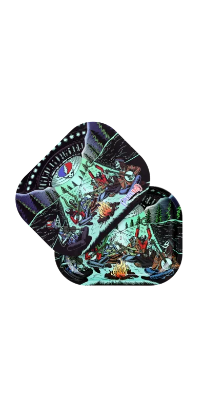 UFO Jam Grateful Dead Small Metal Rolling Tray and Lid Combo 7x5.5"