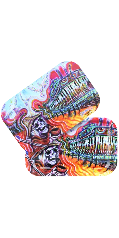 Steamboat Grateful Dead Metal Rolling Tray and Lid Combo 11x7"