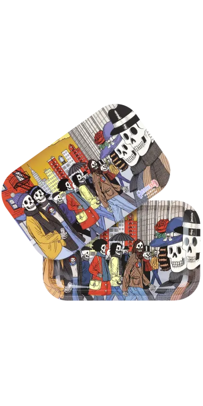 Street People Grateful Dead Metal Rolling Tray and Lid Combo 11x7"