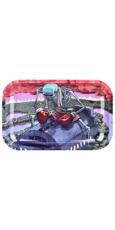 The Boxer Grateful Dead Metal Rolling Tray and Lid Combo 11x7"