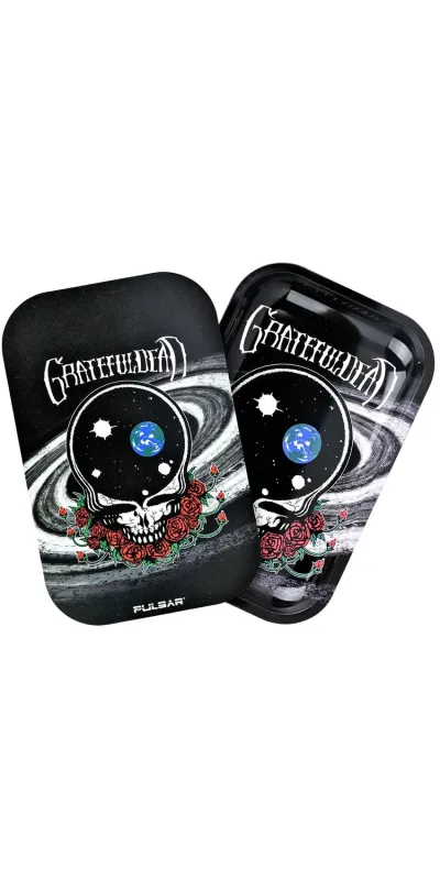 Space Your Face Grateful Dead Metal Rolling Tray and Lid Combo 11x7"
