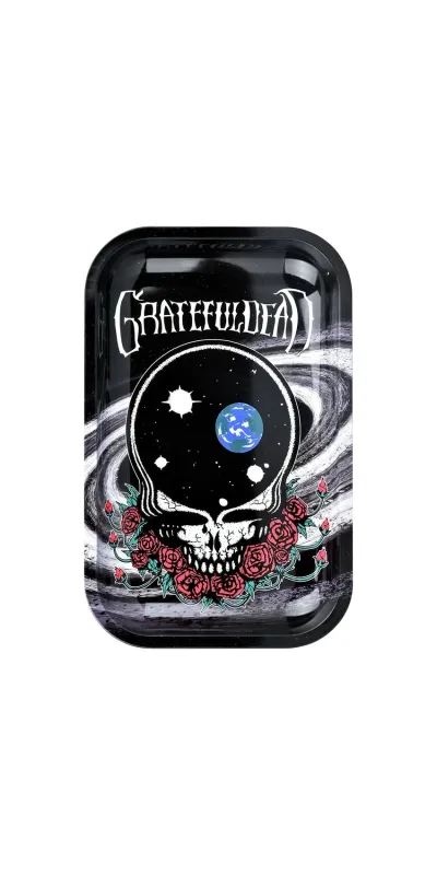 Space Your Face Grateful Dead Metal Rolling Tray and Lid Combo 11x7"
