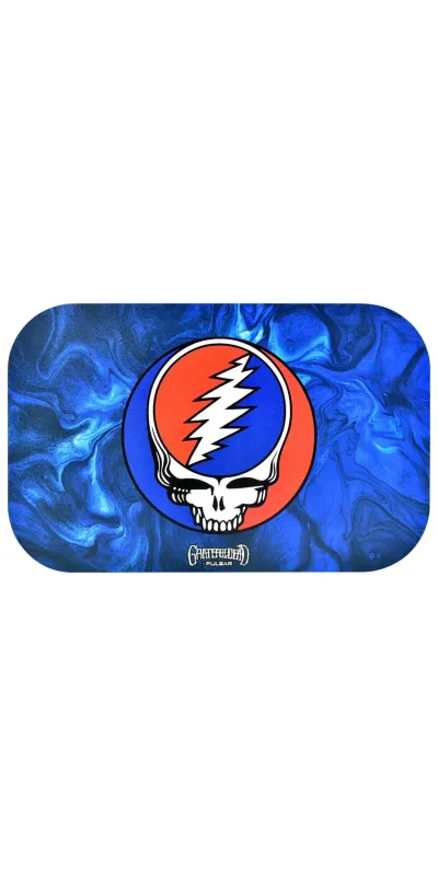 SYF Swirls Grateful Dead Metal Rolling Tray and Lid Combo 11x7"