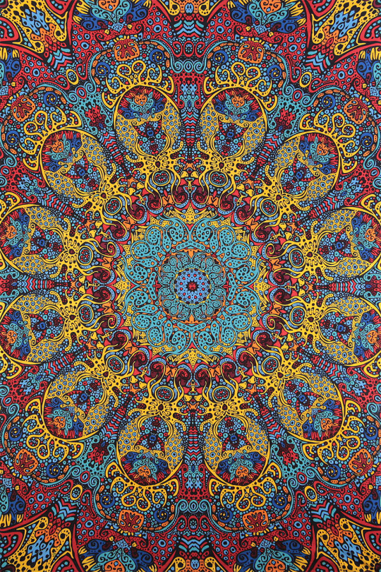 3D Psychedelic Sunburst Tapestry 60x90 - Art by Chris Pinkerton  