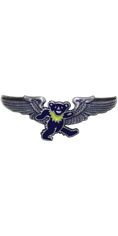 Grateful Dead Blue Bear Pilot Pin Rockwings